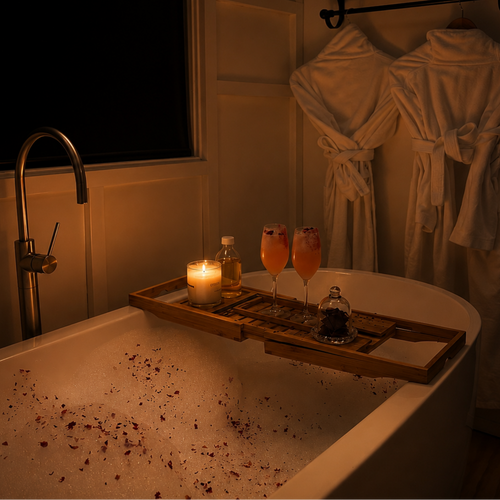 The Two of Us bath and self-care date night box contents