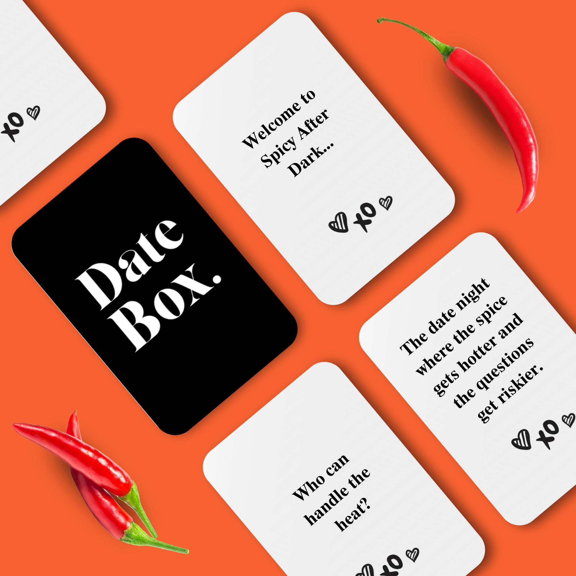 Spicy After Dark hot sauce tasting date night box contents